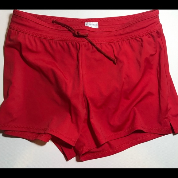 Lands’ End Tankini & Board Shorts Red Floral 6P/4 - Picture 3 of 8